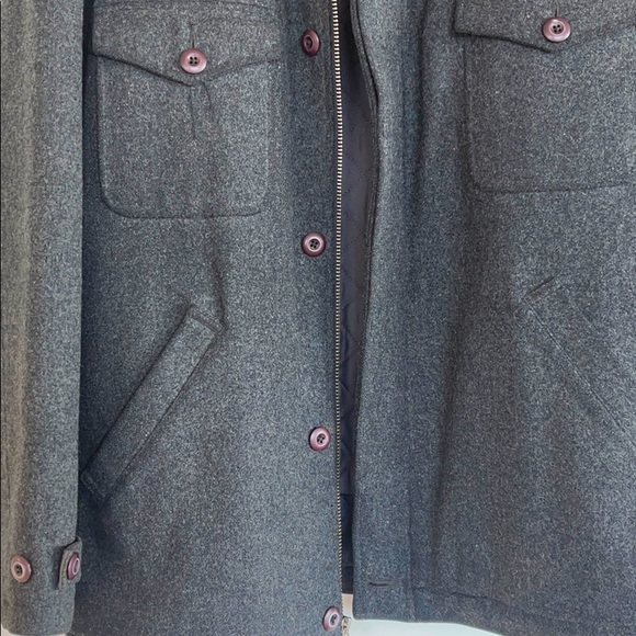 Abercrombie & Fitch wool-blend gray jacket - Picture 2 of 4